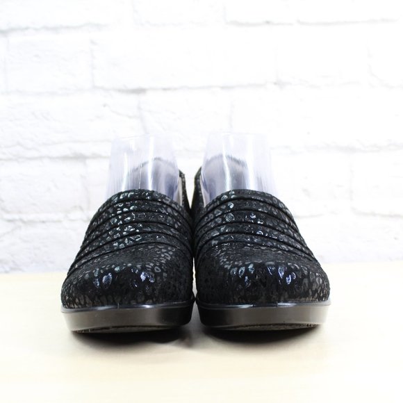 NATURALIZER Ortholite Fanfare Black Animal Print Doctor Clogs Size 8 M - Picture 4 of 9